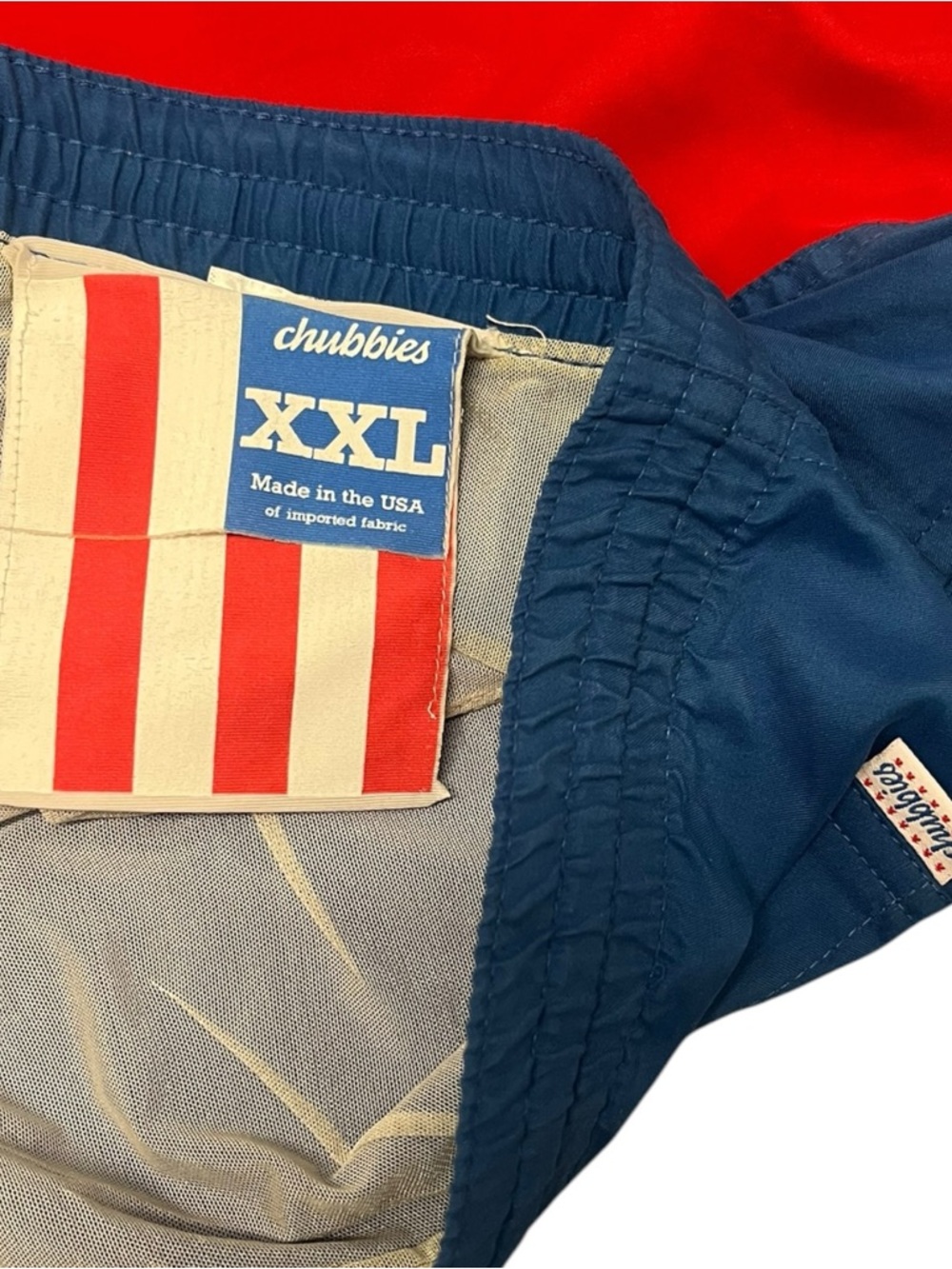 Chubbies Swim Trunks Men’s 2XL Mesh Liner 6.5” Summer Blue Red Colorblock - Picture 4 of 10